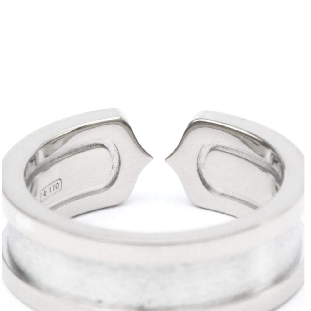 SOLD- Cartier C De Cartier 18K White Gold Diamond Ring - Picture 3 of 12